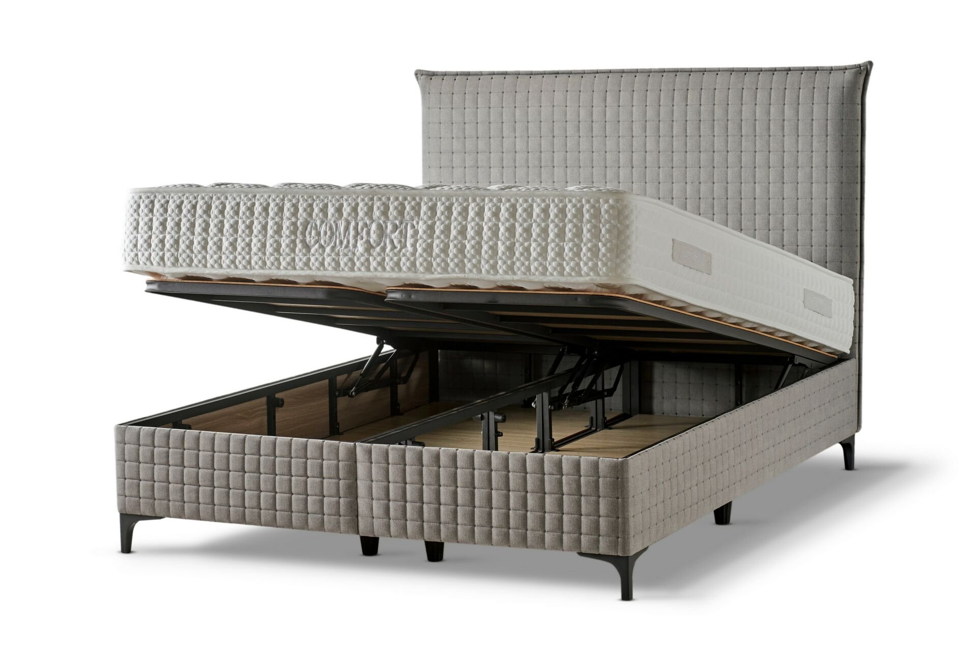 Comfort Gri 90x190 Tek Kişilik Baza, Başlık Seti CB3415