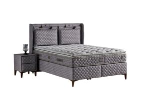 Truva 140x190 Çift Kişilik Yatak, Baza, Başlık Seti MYB1306