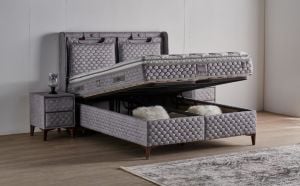 Truva 150x200 Çift Kişilik Yatak, Baza, Başlık Seti MYB1306