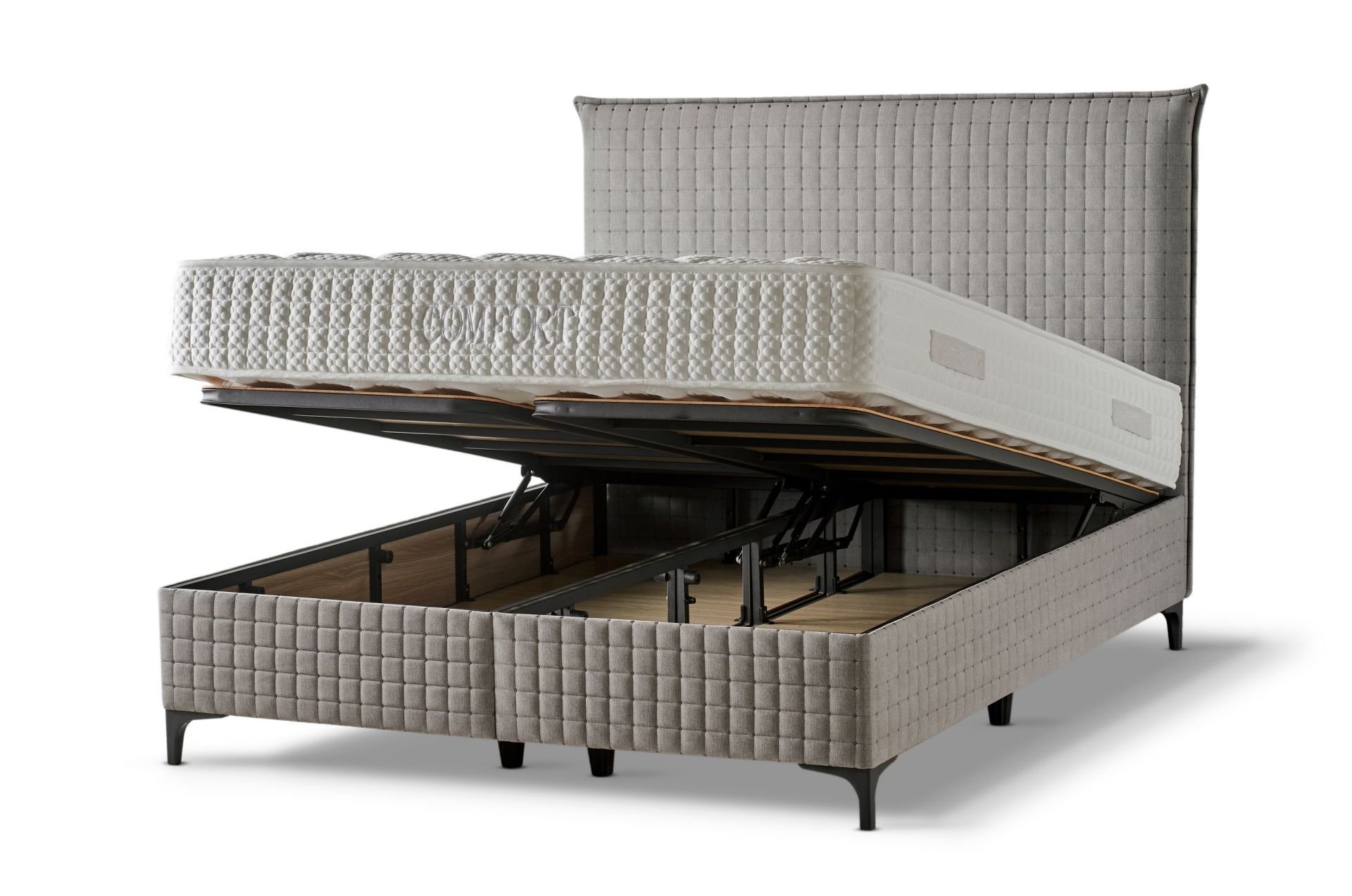 Comfort Gri 120x200 Tek Kişilik Baza, Başlık Seti CB3415