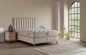 Lidya 140x190 Çift Kişilik Yatak, Baza, Başlık Seti MYB1307A
