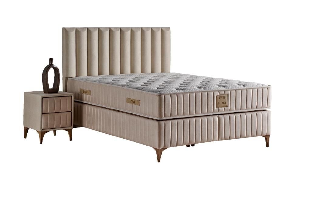 Lidya 160x200 Çift Kişilik Yatak, Baza, Başlık Seti MYB1307A