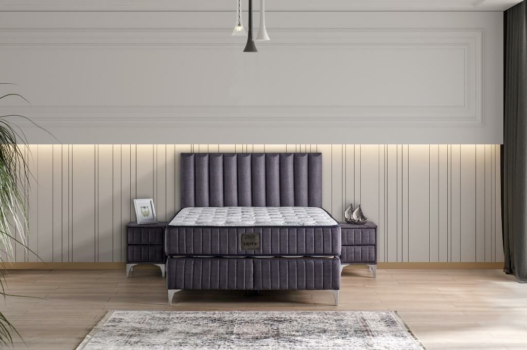 Lidya 100x200 Tek Kişilik Yatak, Baza, Başlık Seti MYB1307B