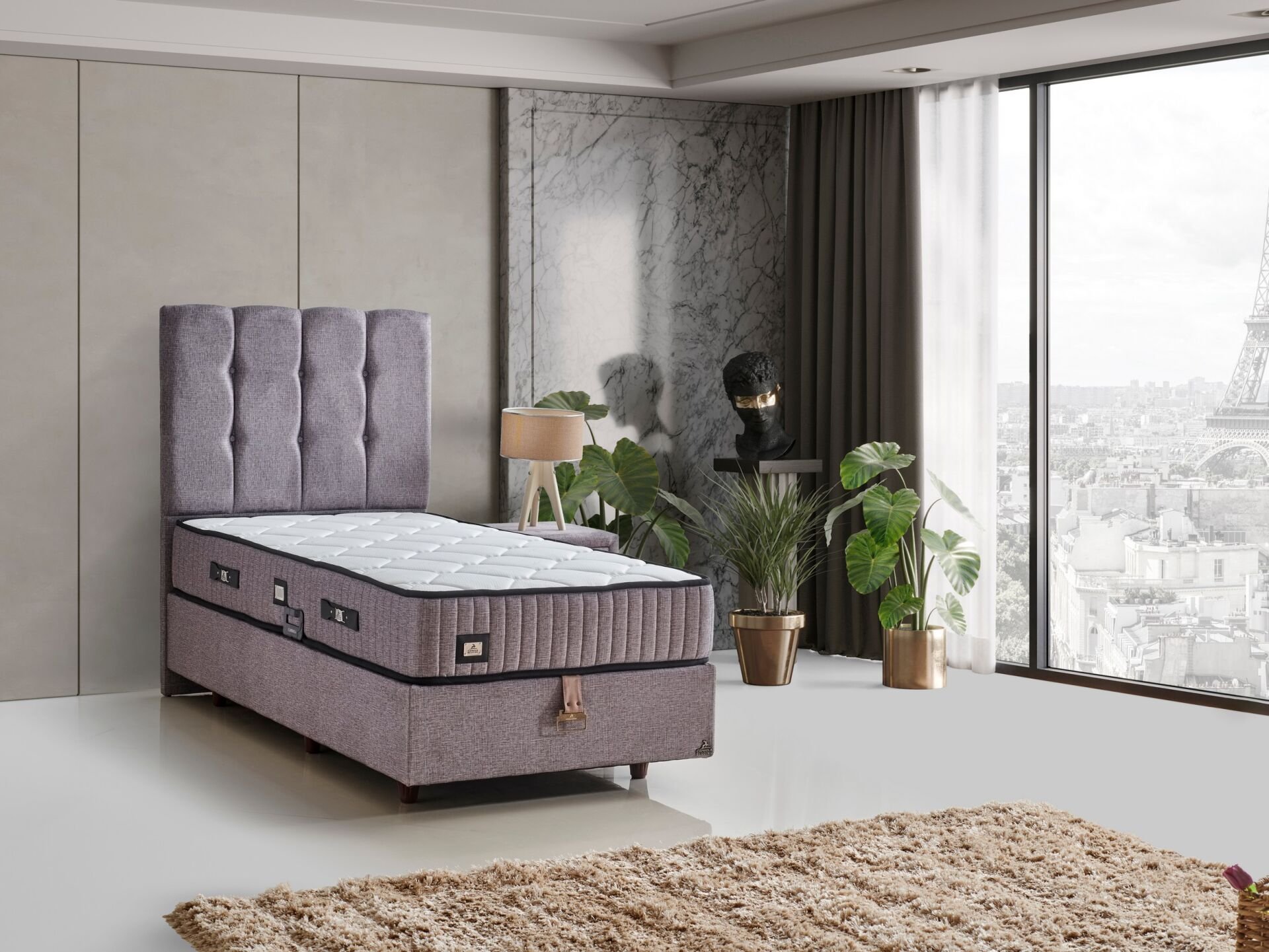 İnci Plus 120x200 Tek Kişilik Yatak, Baza, Başlık Seti CP1041