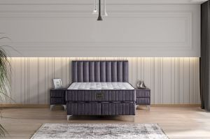 Lidya 140x190 Çift Kişilik Yatak, Baza, Başlık Seti MYB1307B
