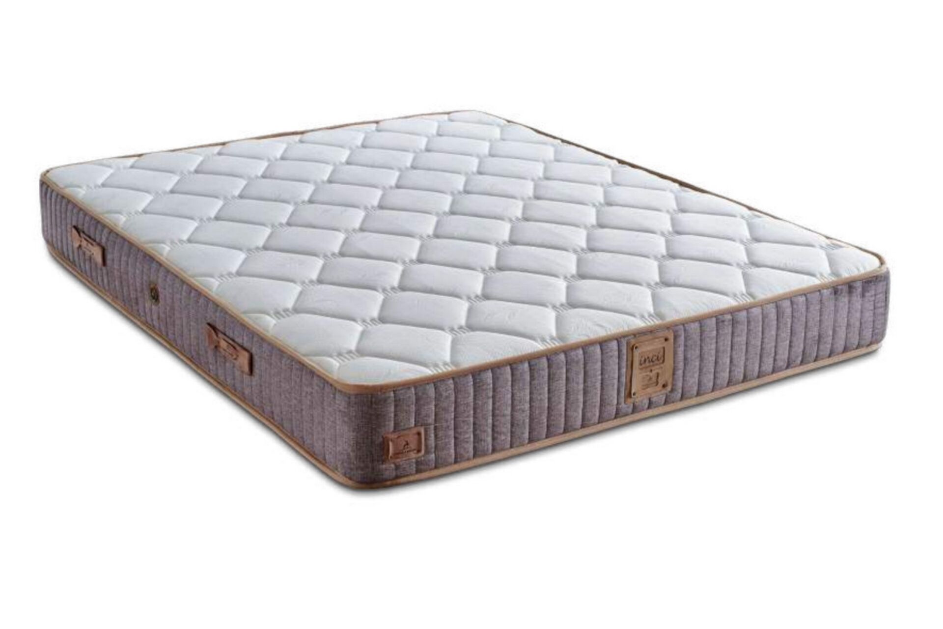 Inci Plus 140x200 Double Mattress, Divan Base, Headboard Set CP1041
