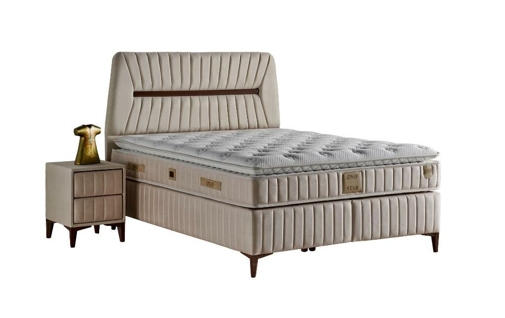 Star 120x200 Tek Kişilik Yatak, Baza, Başlık Seti MYB1308A
