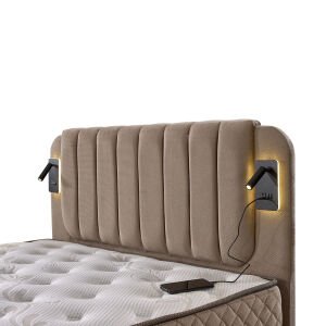 Arya 140x190 Çift Kişilik Yatak, Baza, Başlık Seti EY3009