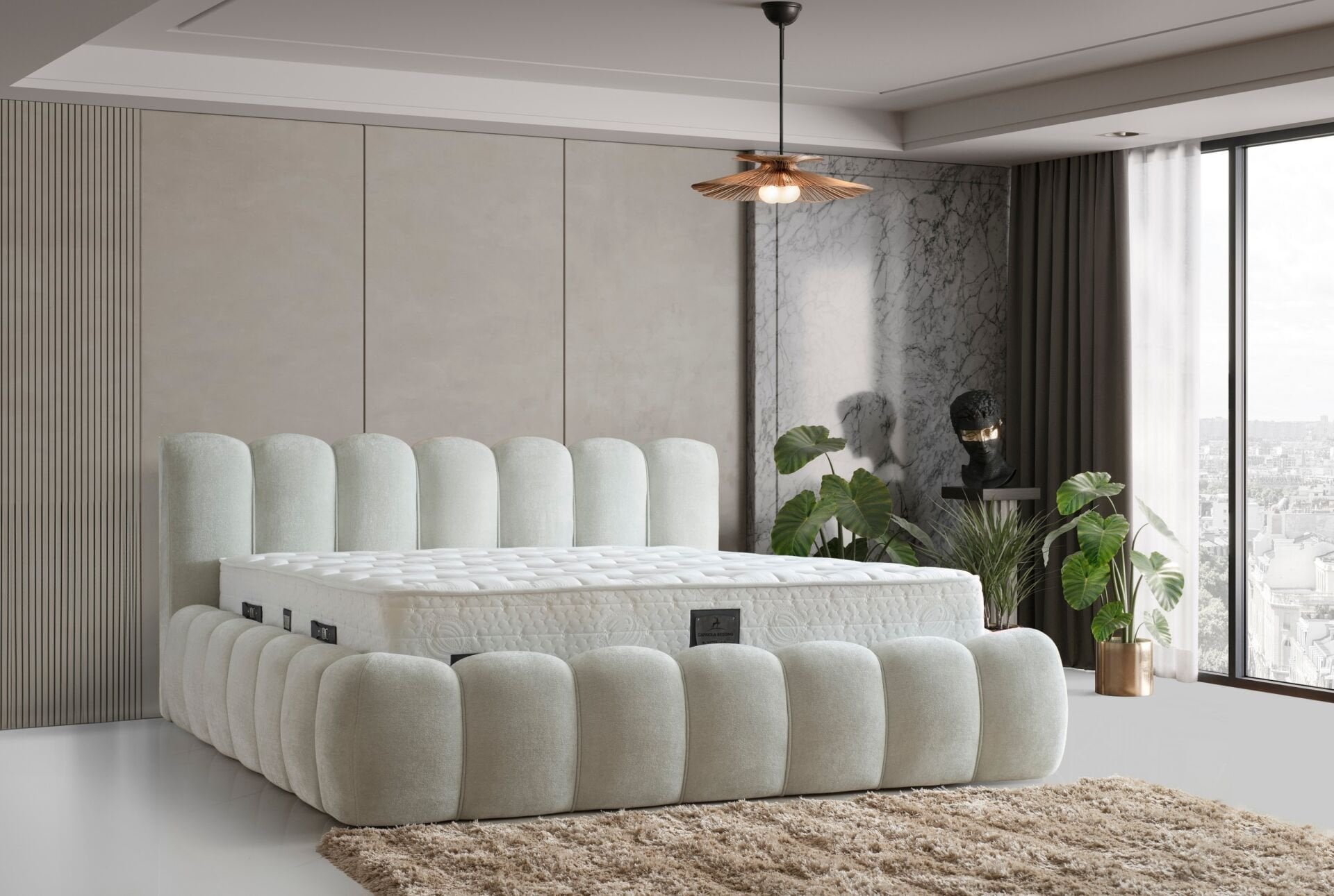 Best Sandıksız 160x200 Çift Kişilik Yatak, Baza, Başlık Seti CP1001
