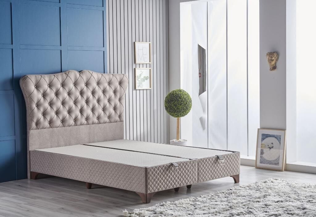 Eva Mink 90x200 Single Divan Base and Headboard Set CB2405