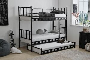 Yavrulu Zambak Ranza 90x190 ARM037 Siyah