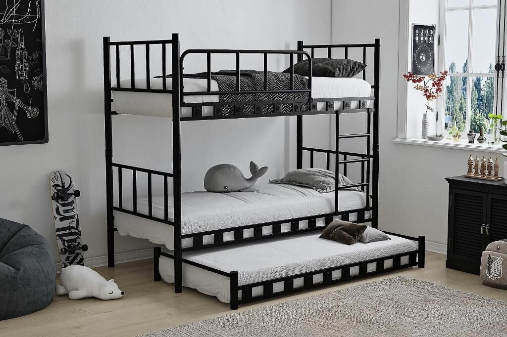 Yavrulu Zambak Ranza 90x200 ARM038 Siyah