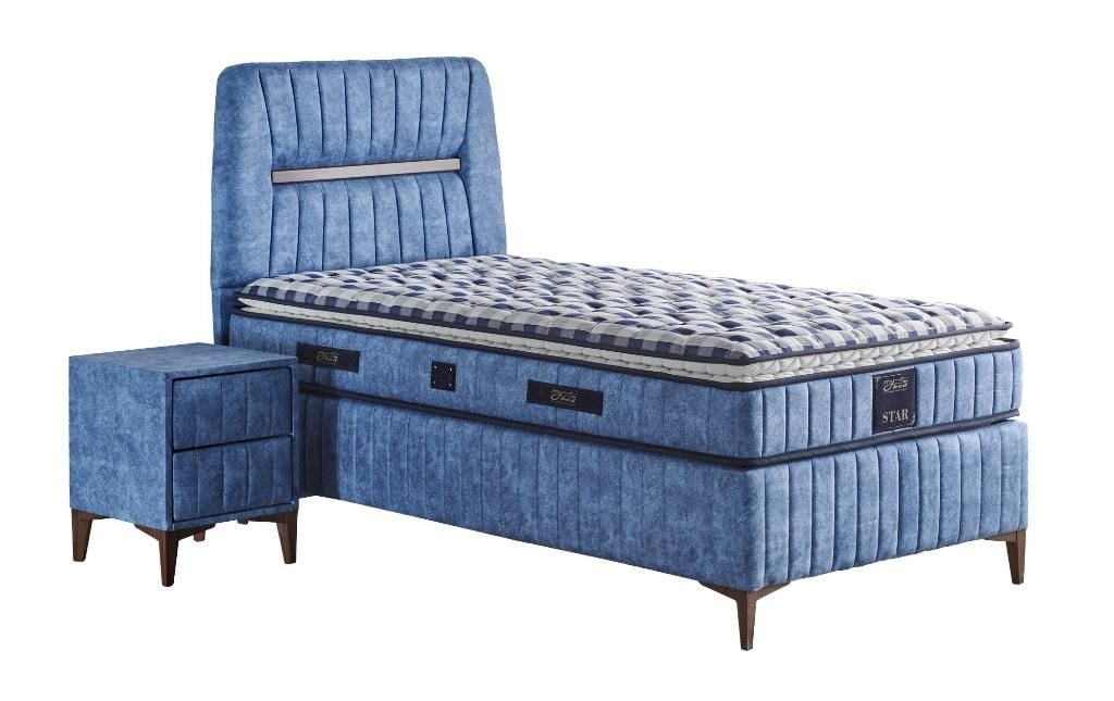 Star 120x200 Tek Kişilik Yatak, Baza, Başlık Seti MYB1308B