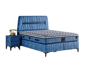 Star 140x190 Çift Kişilik Yatak, Baza, Başlık Seti MYB1308B