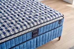 Star 140x190 Çift Kişilik Yatak, Baza, Başlık Seti MYB1308B