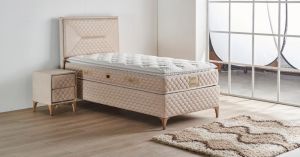 Petra 90x190 Tek Kişilik Yatak, Baza, Başlık Seti MYB1309A