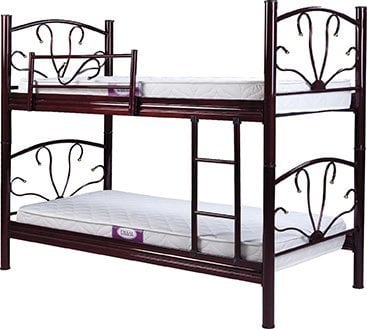 MD S322 Profile Bunk Bed 90x190 cm (Burgundy)