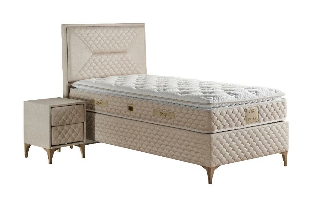 Petra 100x200 Tek Kişilik Yatak, Baza, Başlık Seti MYB1309A