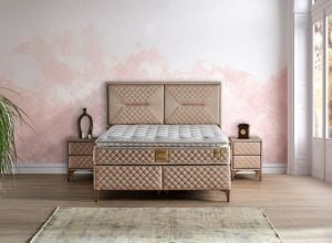Petra 150x200 Çift Kişilik Yatak, Baza, Başlık Seti MYB1309A