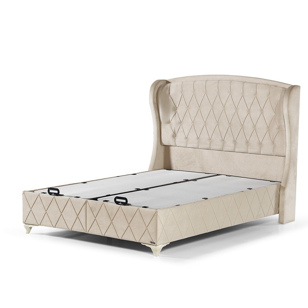 Marissa Beige 200x200 Divan Base & Headboard Set