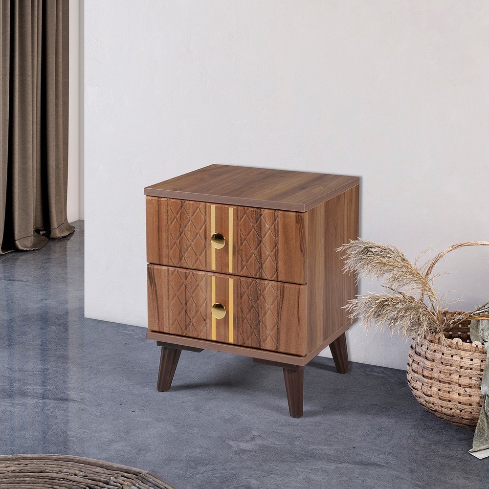 Hitit Walnut Bedside Table ECN5840
