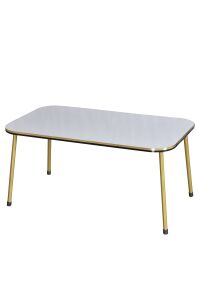 MD Gold Metal Düz Ayak 4'lü Sehpa Beyaz