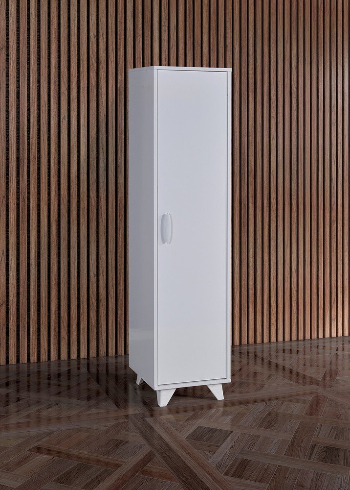 Hira Single Door White Cabinet ECN5920