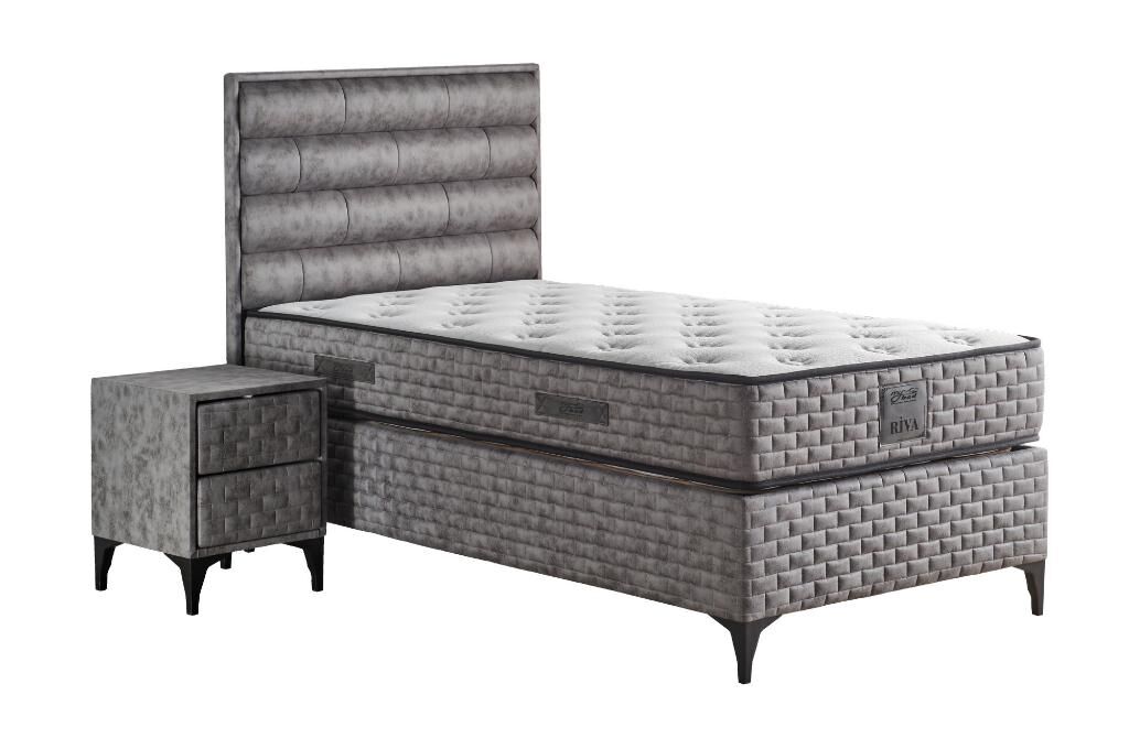 Riva 120x200 Tek Kişilik Yatak, Baza, Başlık Seti MYB1310B