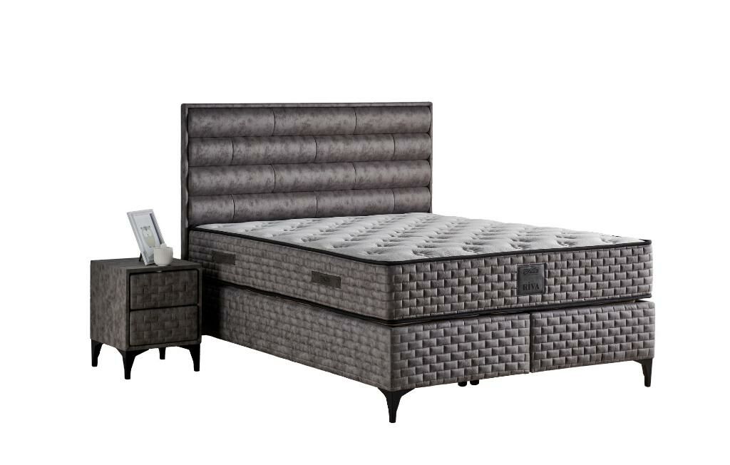 Riva 140x190 Çift Kişilik Yatak, Baza, Başlık Seti MYB1310B