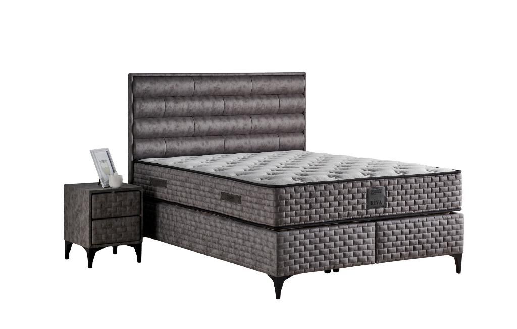 Riva 150x200 Çift Kişilik Yatak, Baza, Başlık Seti MYB1310B