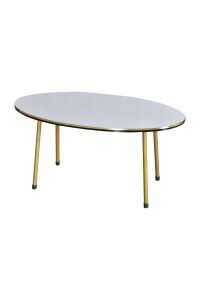 MD Gold Metal Düz Ayak 4'lü Sehpa Beyaz