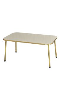 MD Gold Metal Düz Ayak 4'lü Sehpa Krem
