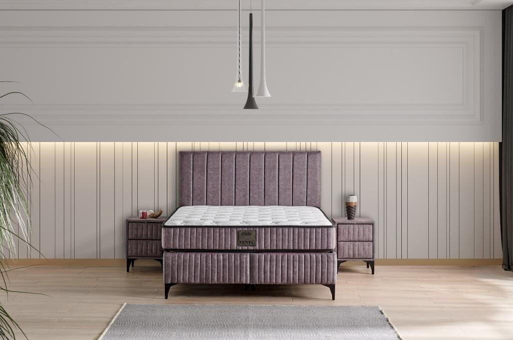 Venta 150x200 Double Mattress, Divan Base, Headboard Set MYB1311A