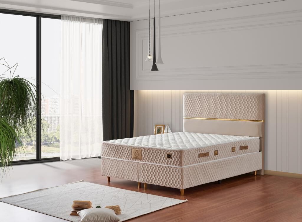 Kusto 150x200 Çift Kişilik Baza, Başlık Seti MBL1412