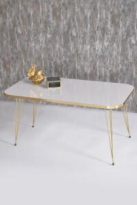 MD Gold Tel 4'lü Sehpa Seti Beyaz