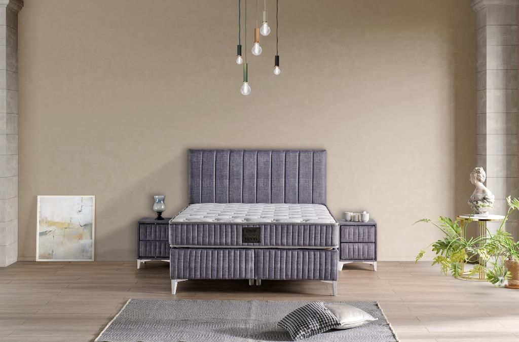 Venta 140x190 Çift Kişilik Yatak, Baza, Başlık Seti MYB1311B