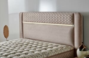 Gusto Krem 180 cm Çift Kişilik Baza Başlığı CB3204