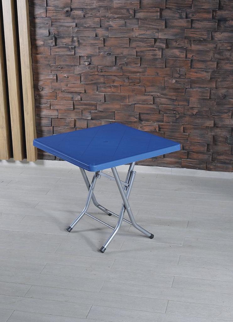 MD S352 Folding Plastic Table 80x80cm (Blue)