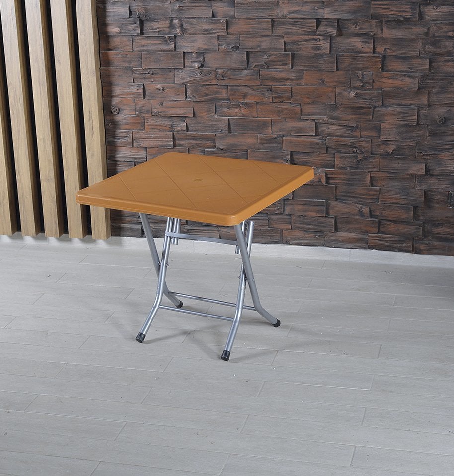 MD S354 Folding Plastic Table 80x80cm (Teak)