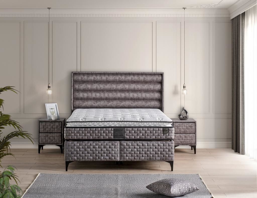 Arobel 120x200 Tek Kişilik Yatak, Baza, Başlık Seti MYB1312B