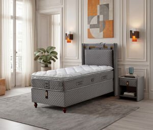 Sleepy 100x200 Tek Kişilik Yatak, Baza, Başlık Seti EY3012