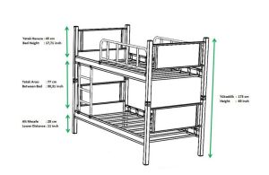 Yurt Ahşap Ranza 90x190 ARM027