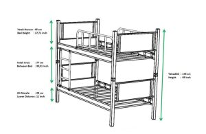 Yurt Ahşap Ranza 90x190 ARM027