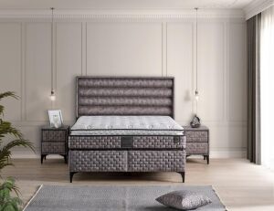 Arobel 160x200 Çift Kişilik Yatak, Baza, Başlık Seti MYB1312B