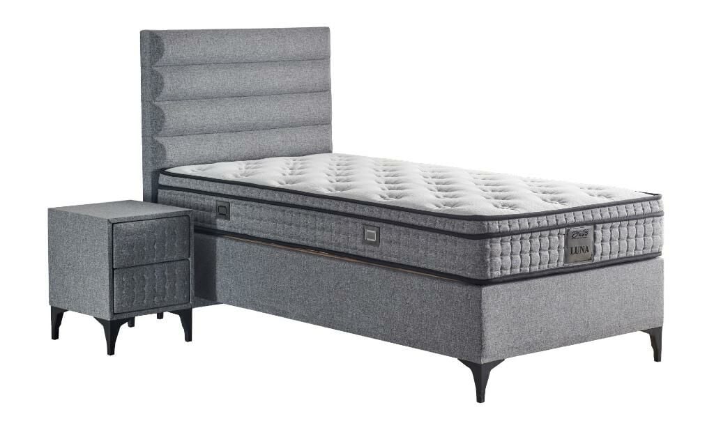 Luna 90x190 Tek Kişilik Yatak, Baza, Başlık Seti MYB1313A