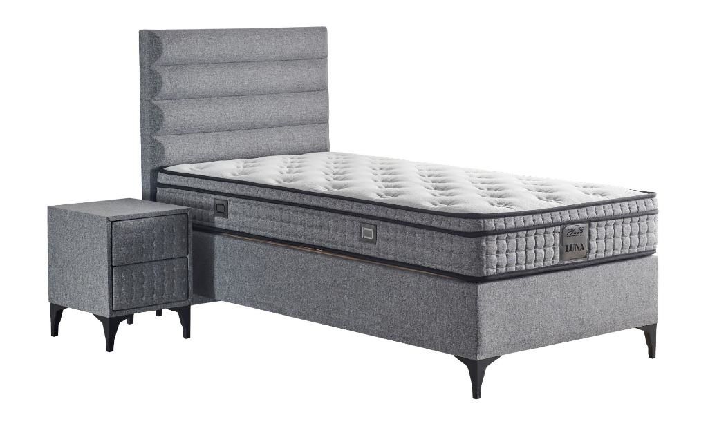 Luna 100x200 Tek Kişilik Yatak, Baza, Başlık Seti MYB1313A