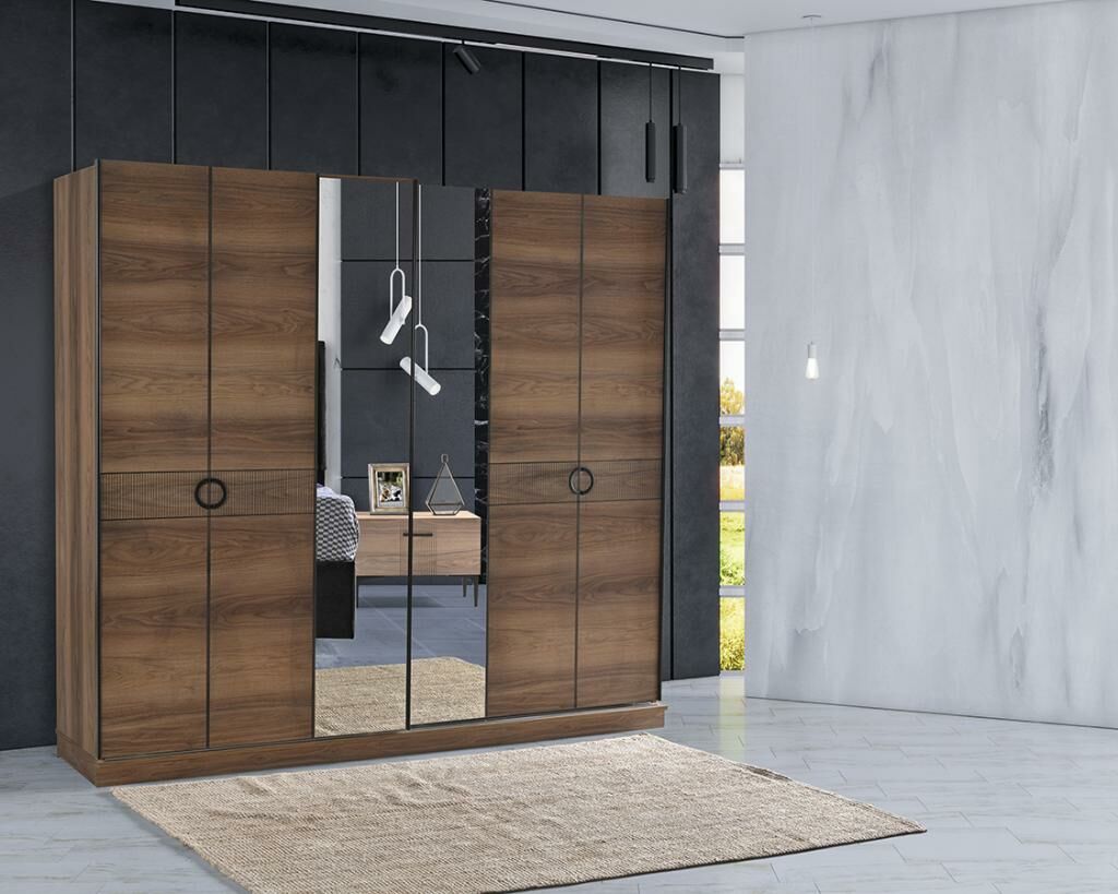 Tokyo Sliding Bedroom Set Walnut AHR1015