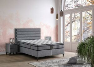 Luna 140x190 Çift Kişilik Yatak, Baza, Başlık Seti MYB1313A