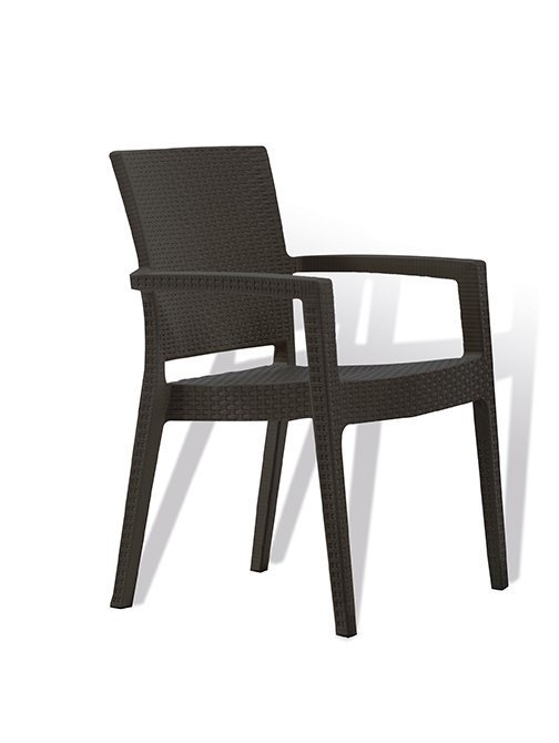 MD S364/A Rattan Armchair (Dark Coffee)