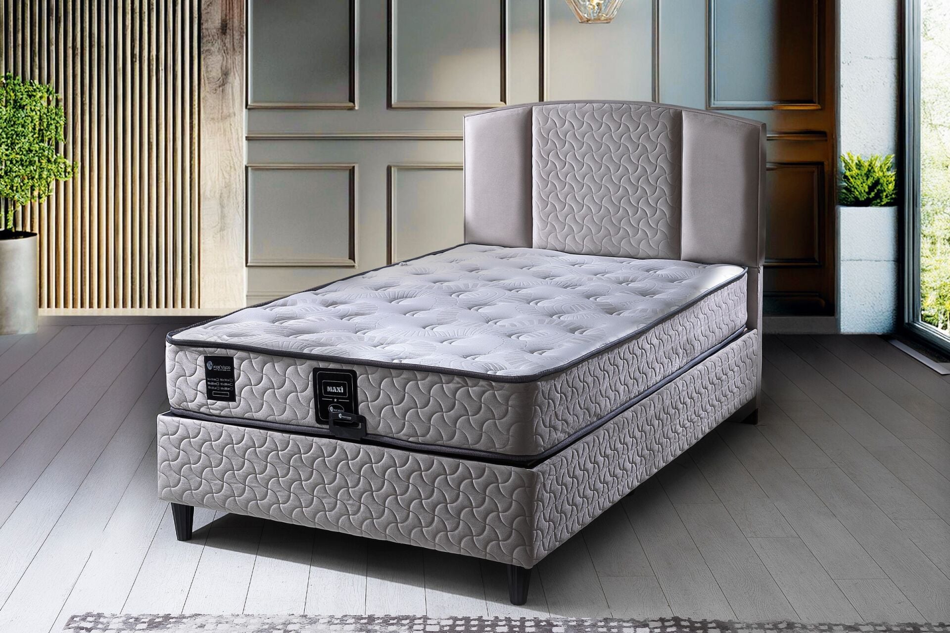 Maxi 180x200 Çift Kişilik Baza, Başlık Seti PV1302